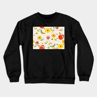 Cottagecore Worms on Tan Crewneck Sweatshirt